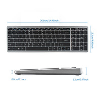 Mini accessoires sans fil USB pour PC Clavier d'ordinateur personnalisé Clavier silencieux sans fil rechargeable Coque métallique au design simple
