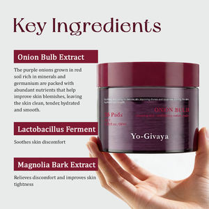 OEM/ODM Uienextract & Niacinamide Verzachtende Toner Pads |   Hydratatie + Verheldering + Voorbereiding |   2-laags aangepast gewicht - Product Image 5