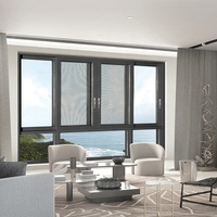Fenêtres et portes coulissantes en aluminium à double vitrage et design moderne Fenêtre à cadre en aluminium pour l'intérieur de la maison Fenêtres en verre trempé