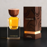 New Arrival Luxury Perfume Bottle 50ml Thick Bottom Perfume Bottle Glass Empty Perfume Bottle With Wooden Lid