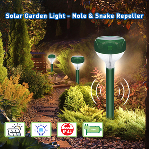 Répulsif Solaire Électronique LED Rechargeable Étanche pour Nuisibles (Rongeurs, Rats, Taupes, Serpents) – Lumière de Jardin Estivale - Product Image 4