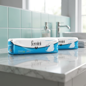 <b>FEMINI</b> Classic Sanitary Pads Medium Absorbency Standard Size 10 Pcs Class II Disposable Feminine Hygiene - Product Image 3