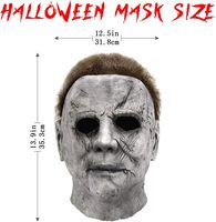 Masque en latex effrayant avec cheveux pour Halloween, fête costumée, décoration de thème, masque intégral pour la maison et le jardin