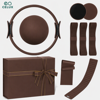 Kit de Pilates personnalisé avec anneau, tapis de yoga, ballon de Pilates, poids de cheville en silicone, bande de résistance, haltères en silicone, ensemble de Pilates pour la maison