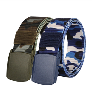 Ceinture en nylon DFCB02 de 125 cm pour étudiants, avec boucles en plastique, style camouflage marin et woodland, pour le camping et le combat, tendance - Product Image 1