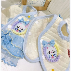 Jupe de princesse pour chien, bleu clair, rembourrée, vêtements d'hiver pour chiens de petite race avec nœud et volants - Product Image 2