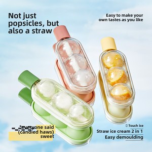 Moule en silicone pour sucettes glacées, boules de glace, bâtonnets glacés, petit <span class=keywords><strong>bac</strong></span> de congélation pour aliments pour bébés, <span class=keywords><strong>bac</strong></span> à glaçons pour réfrigérateur domestique, <span class=keywords><strong>bac</strong></span> à glaçons pour crème glacée, <span class=keywords><strong>bac</strong></span> à pailles - Product Image 2