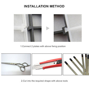 แผ่นกรองก้นตู้<span class=keywords><strong>ปลา</strong></span>แบบตาข่ายสีดำขาว ลายตาราง ต่อประกอบได้ พร้อมถ้วยดูดสุญญากาศ รูปทรงสี่เหลี่ยมผืนผ้า - Product Image 3