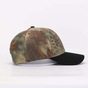 BSCI 6 Panel 100% Polyester Outdoor Baseball <b>Cap</b> <b>Camo</b> Hat Camping Hiking Fishing <b>Cap</b> With Sunscreen for Outdoor Adventures - Product Image 3