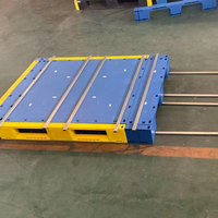 Palette en plastique empilable avec renforts en acier 1450x1100mm antidérapante pour la logistique d'entrepôt et la chambre froide