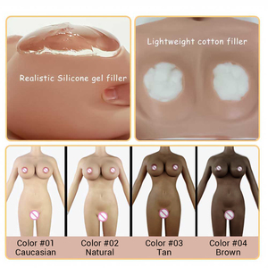 URCHOICE Realistic Fake Pussy Pants With Fake Boobs G/H Cup Silicone Breasts Plate <strong>Bodysuit</strong> With Arm for <strong>Crossdresser</strong> Drag Queen - Product Image 6