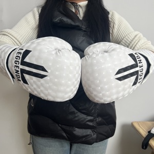 <span class=keywords><strong>Guantoni</strong></span> da <span class=keywords><strong>Boxe</strong></span> in Pelle PU di Alta Qualità con Logo Personalizzato Motivo Occhio di Gatto Bianco 4oz 6oz 8oz 10oz 12oz 14oz - Product Image 3
