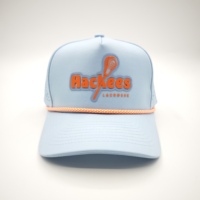 Casquette de baseball personnalisée à 5 panneaux avec écusson en caoutchouc et logo Casquette de golf sportive avec trou perforé et imperméable découpé au laser