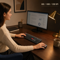 Pengetikan Nyaman Respon Cepat 104-Tombol 2.4GHz RF Nirkabel Multimedia untuk Laptop Gaming Keyboard dan Mouse Set Keyboard Mouse