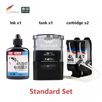 Sistema de Suministro Continuo de Tinta Pigmentada CISS de 100 ml para Cartuchos HP 45 51645A 15 6615A, Kit de Recarga para Plotter de Formato Ancho CAD para Prendas de Vestir