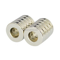 Magnet Cincin Neodymium Super Kuat Ukuran Kustom NdFeB Magnet Cincin Magnetik Teraksial Magnet Permanen Tanah Jarang Grosir