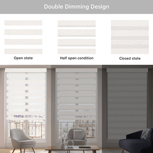 Stores zébrés manuels à ressort filtrant la lumière, prix usine, vente chaude, pour fenêtres - Product Image 3