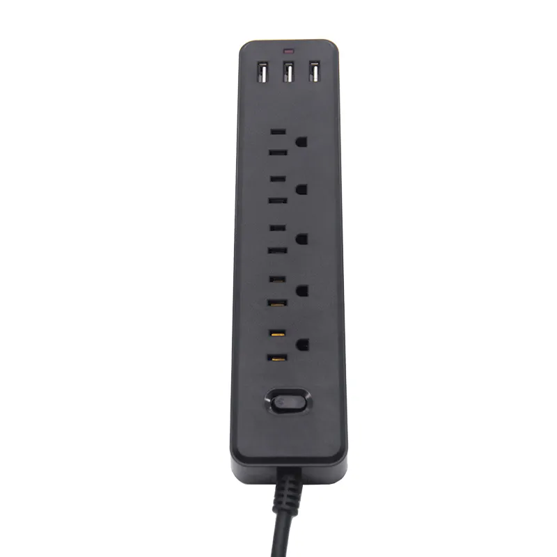 WOSOM ESU5-US 5 Socket Outlets+3USB with 1.2M wire-US grounding extension socket