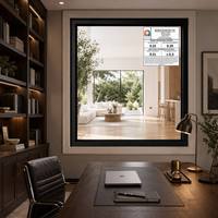 Ventana Fija de Aluminio Resistente a Impactos, Ventana de Vidrio Doble Fija para Edificios Residenciales Costeros
