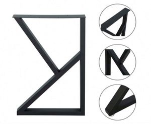 Industrial Modern Black Iron <b>Table</b> <b>Legs</b> Customizable for Outdoor Kitchen Dining Furniture - Product Image 3