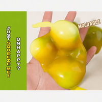 Balle Squishy Kawaii Mangue Changeante de Couleur, Remplie de Farine TPR, à Remontée Lente, Anti-Stress, à Presser, Décoration de Bureau, Cadeau