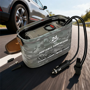 Manomètre numérique 12V DC avec boîtier métallique, <span class=keywords><strong>gonfleur</strong></span> de pneus portable, moniteur de pression des pneus, pression maximale 100 PSI, 10A pour voitures et SUV - Product Image 1