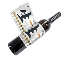 Logo personnalisé impression en relief privé vin whisky Brandy bière champagne bouteille étiquettes autocollant étiquette d'emballage