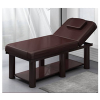 Table de massage classique fixe avec pieds en acier inoxydable durables, lit de beauté pour usage commercial