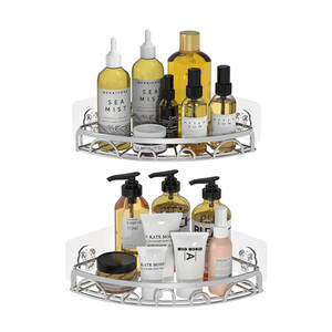 ANA Ensemble de rangement pour douche d'angle Étagère de rangement murale pour salle de bain en acier inoxydable - Product Image 2