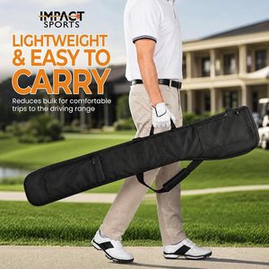 Bolsa de Golf Impact Sports, Negra, Ligera, Impermeable, de Poliéster, Unisex, con Correa de Hombro Arqueada y Bolsillo Interior con Cremallera - Product Image 6