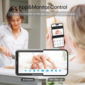 Tuya thông minh 1080P <span class=keywords><strong>WIFI</strong></span> bé Màn hình máy ảnh 5 inch 2.4G âm thanh không dây video giữ trẻ máy ảnh có tính năng phát hiện âm thanh khóc - Product Image 6
