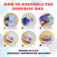 Caja de Regalo Sorpresa con Confeti Explosivo, Kit de Explosión Sorpresa, Broma Explosiva para Cumpleaños, Cualquier Ocasión, Caja de Regalo con Confeti Explosivo