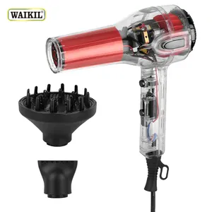 waikil high-quality heating and cooling air hair dryer home appliances high power professional fully transparent body hair dryer