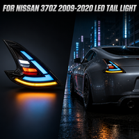 Feu arrière LED RGB étanche IP67 avec clignotant séquentiel dynamique et lentille fumée Nafu Auto pour Nissan 370Z Coupé Roadster