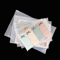 Sac Ziplock en PLA givré avec logo personnalisé, écologique, biodégradable, pochette à fermeture éclair
