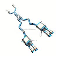 Échappement complet OEM double X avec silencieux et catalyseur en titane pour BMW M3 E90 E92 E93 V8 4.0 2008- avec tuyau avant