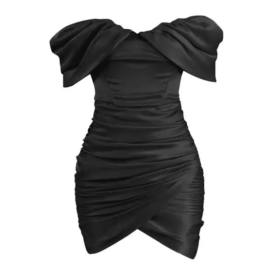 Sexy Tuyệt Đẹp Tổ Chức Sự Kiện Người Nổi Tiếng Mặc Phụ Nữ Cô Gái Bodycon Bọc Satin Corset Mini Dresses Satin Bodycon Vai Ăn Mặc