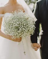 Bouquet de Gypsophile Blanc Artificiel pour Mariage, Noël, Fêtes, Maison, Jardin, Bureau - Fleurs d'Automne Fausses pour Décoration DIY