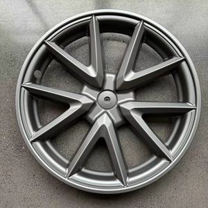 Naibaior - Juego de 4 Cubiertas para Ruedas de Tesla Model <span class=keywords><strong>3</strong></span> y Model S de 18 Pulgadas, Diseño de Telaraña de Plástico, Decoración de Mejora/Actualización, Protección - Product Image 3