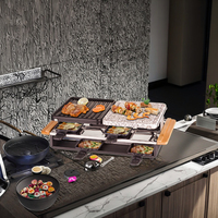 Elektrischer Stahl-Raclette-Grill mit Antihaftbeschichtung 1200W