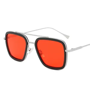 Oculos Gafas de Sol Mode Metallrahmen Square Aviation Iron Man Tony Stark Steampunk Sonnenbrille Sonnenbrille 2022