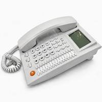 Téléphone filaire professionnel avec identification de l'appelant et haut-parleur, 32 touches de mémoire à une touche, écran LCD, téléphone de bureau longue portée