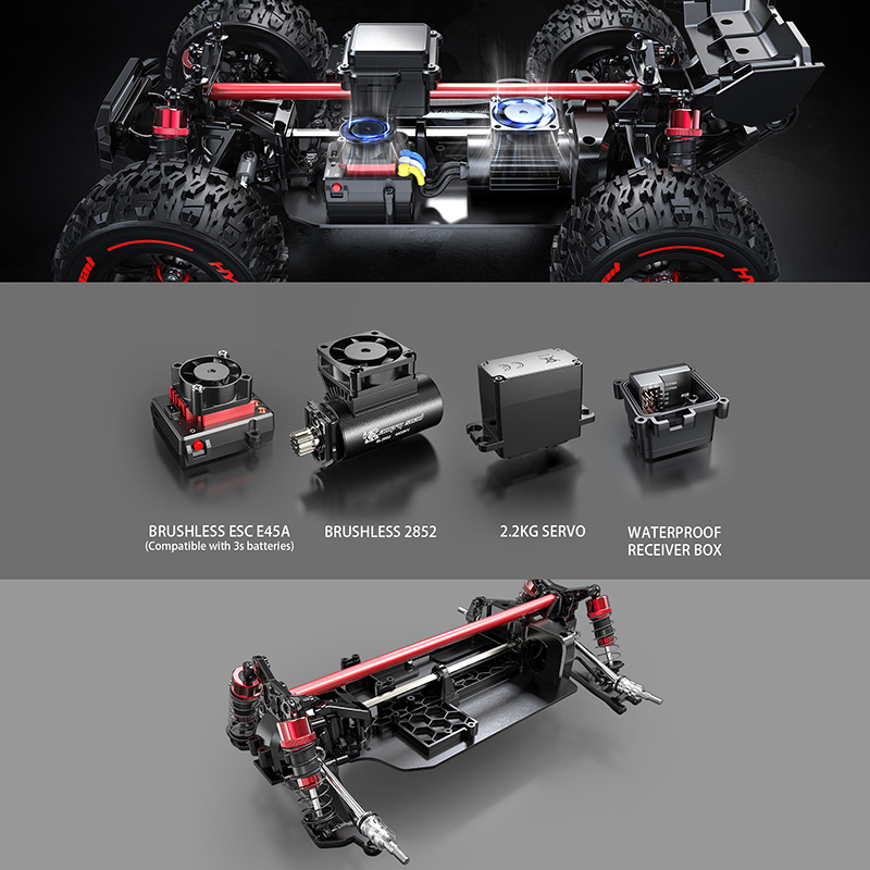MJX Hyper Go 14210 Brushless Metal Chassis RC Truggy Truck