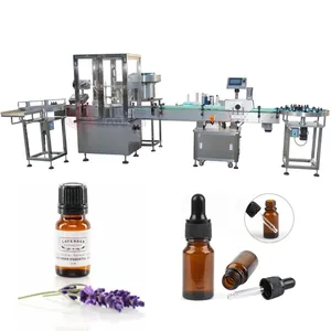 YB-YX4 Factory 10ml 100ml Essential Oil Bottle Liquid Capping Liquid Automatic 30 ml Glass Dropper Bottle Filling Machine