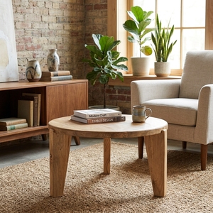 The Anya <b>Round</b> Coffee <b>Table</b> measures 60 cm in diameter, featuring a sleek design that combines elegance and functionality. - Product Image 4