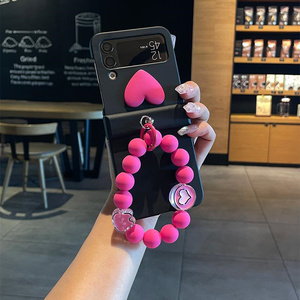 Đối Với Samsung <span class=keywords><strong>Galaxy</strong></span> <span class=keywords><strong>Z</strong></span> Lật 6 5 4 <span class=keywords><strong>3</strong></span> Chống Thả Điện Thoại Di Động Gấp Trường Hợp Tình Yêu Trái Tim Da Cảm Giác Cứng PC Điện Thoại Bìa - Product Image 6