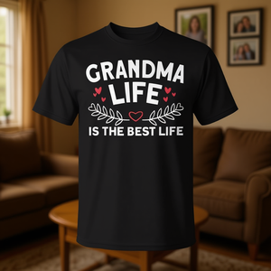 Camiseta con la frase "La vida de abuela es la mejor vida" para regalo de abuelas - Product Image 3