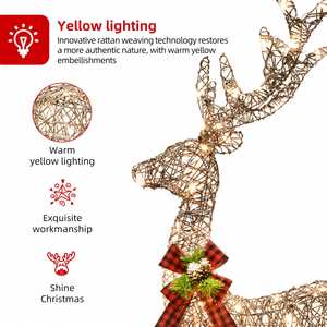 Reno Marrón Decorativo para Exteriores, Listo para Enviar, con Luz LED Impermeable IP65, Entrega Rápida Disponible - Product Image 4