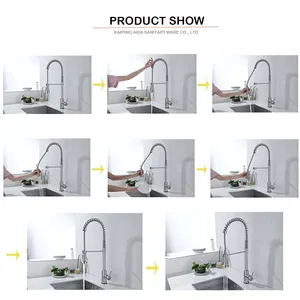 <span class=keywords><strong>Robinet</strong></span> de cuisine Aida Spring Pole Kitchenaid, <span class=keywords><strong>support</strong></span> pour robinets de cuisine, robinets de cuisine à bec extractible, robinets mélangeurs à colonne haute - Product Image 6