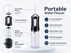 Hydropulseur <span class=keywords><strong>dentaire</strong></span> électrique sans fil portable rechargeable 4-en-1 multi-vitesses réglables pour la vente en gros - Product Image 3